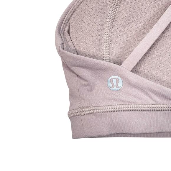 Lululemon Free To Be Serene Heathered Powdered Mauve Sports Bra size 2 - Picture 5 of 7